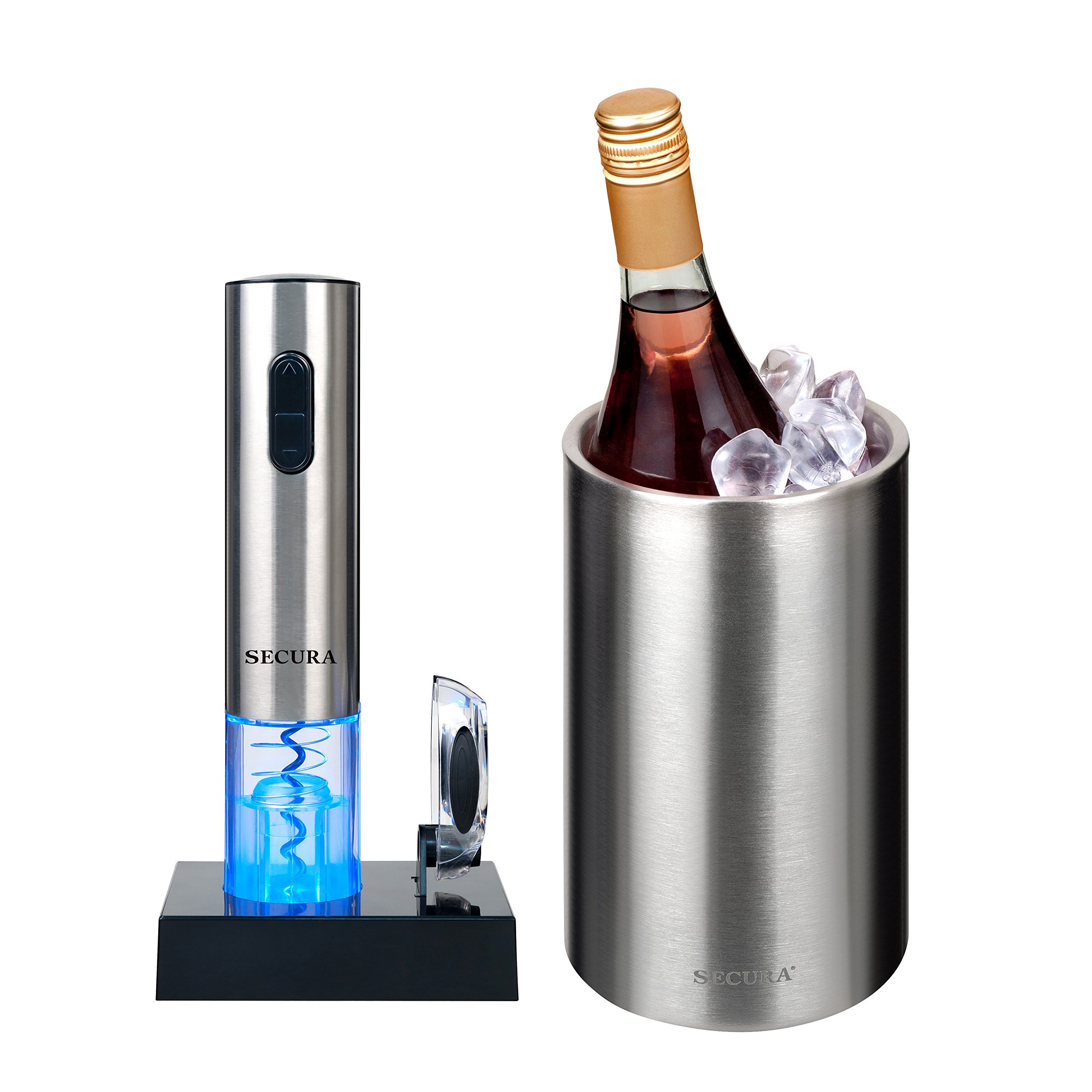 The Secura Premium Stainless Steel Electric Wine Bottle Opener and Ice