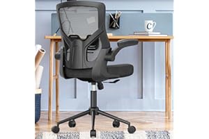 CYKOV Office Chair, High Back Desk Chair Adjustable Height and Ergonomic Design Home Office Computer Chair Executive Lumbar Support Padded Flip-up Armrest Swivel Task Chair