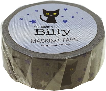 Amazon マスキングテープ Pmt 004 黒ねこビリー Pmt 004 マスキングテープ 文房具 オフィス用品