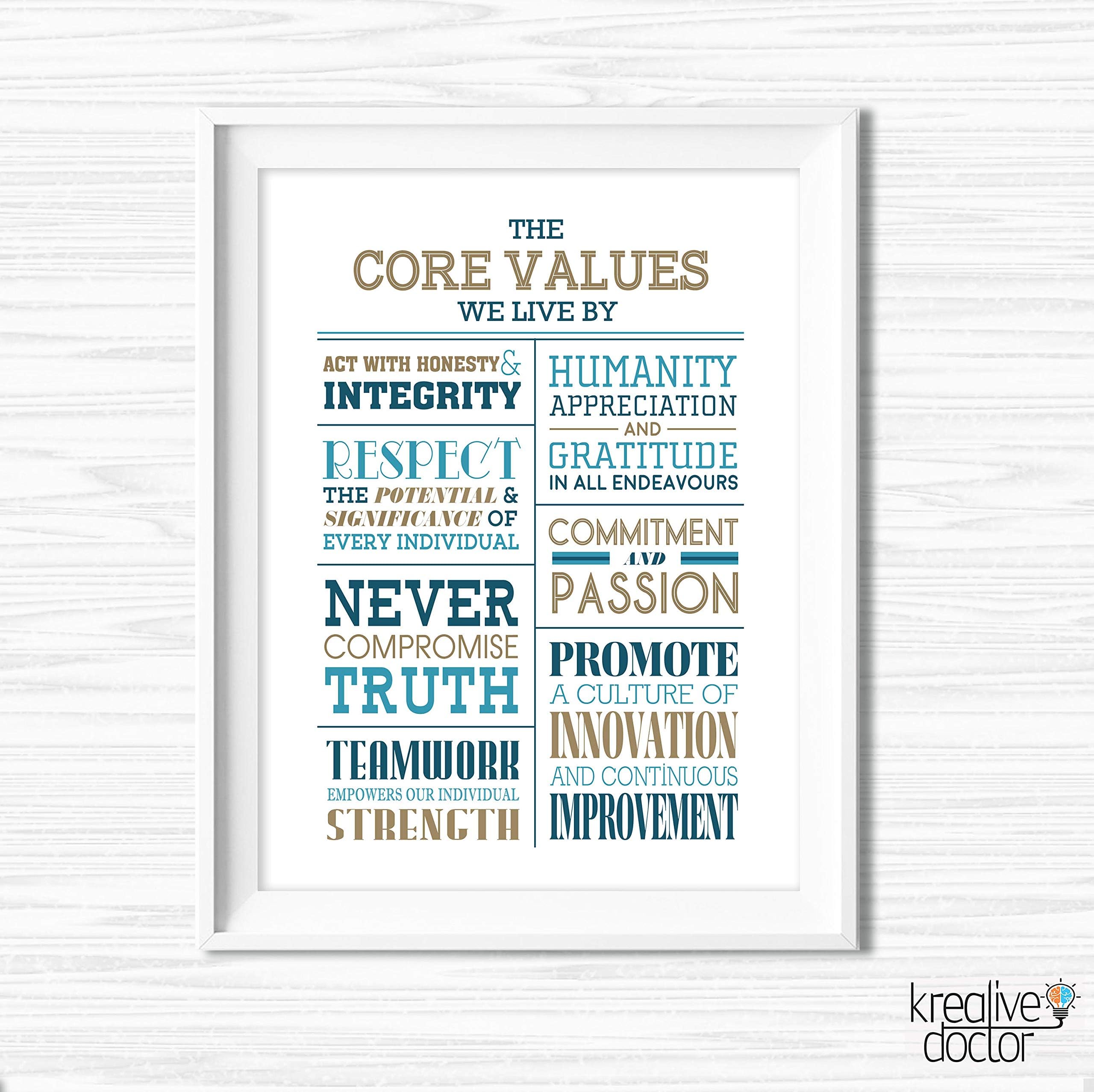 TimPrint Teamwork Quotes for Office Inspirational Office Wall Art Motivational Wall Decor Office Decor Core Values Quote Cubicle Decor Framed Print