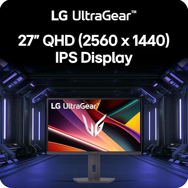 LG 27G610A-B 27-INCH ULTRAGEAR QHD (2560 X 1440) IPS GAMING MONITOR, 200HZ, 1MS, AMD FREESYNC PREMIUM, VESA DISPLAYHDR 400, HDMI, DISPLAYPORT, TILT/HEIGHT/SWIVEL/PIVOT STAND, BLACK