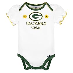 Gerber NFL Green Bay Packers 3 Pack Ruffle Sleeve