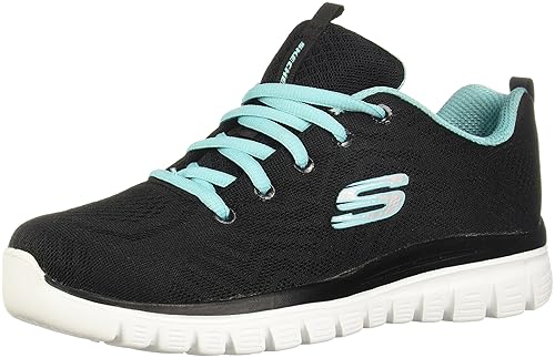 skechers graceful get connected schwarz gold