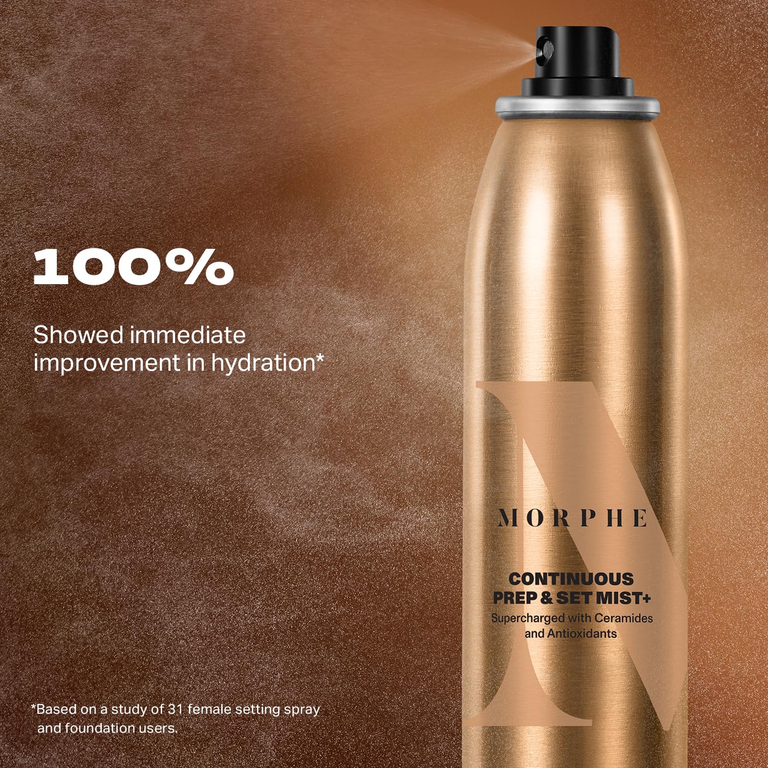 Morphe Continuous Prep & Set Setting Spray - Hydrating Setting Spray for Makeup & Skin Prep - Enriched with Ceramides and Antioxidants for a Radiant Finish (2.8 oz)