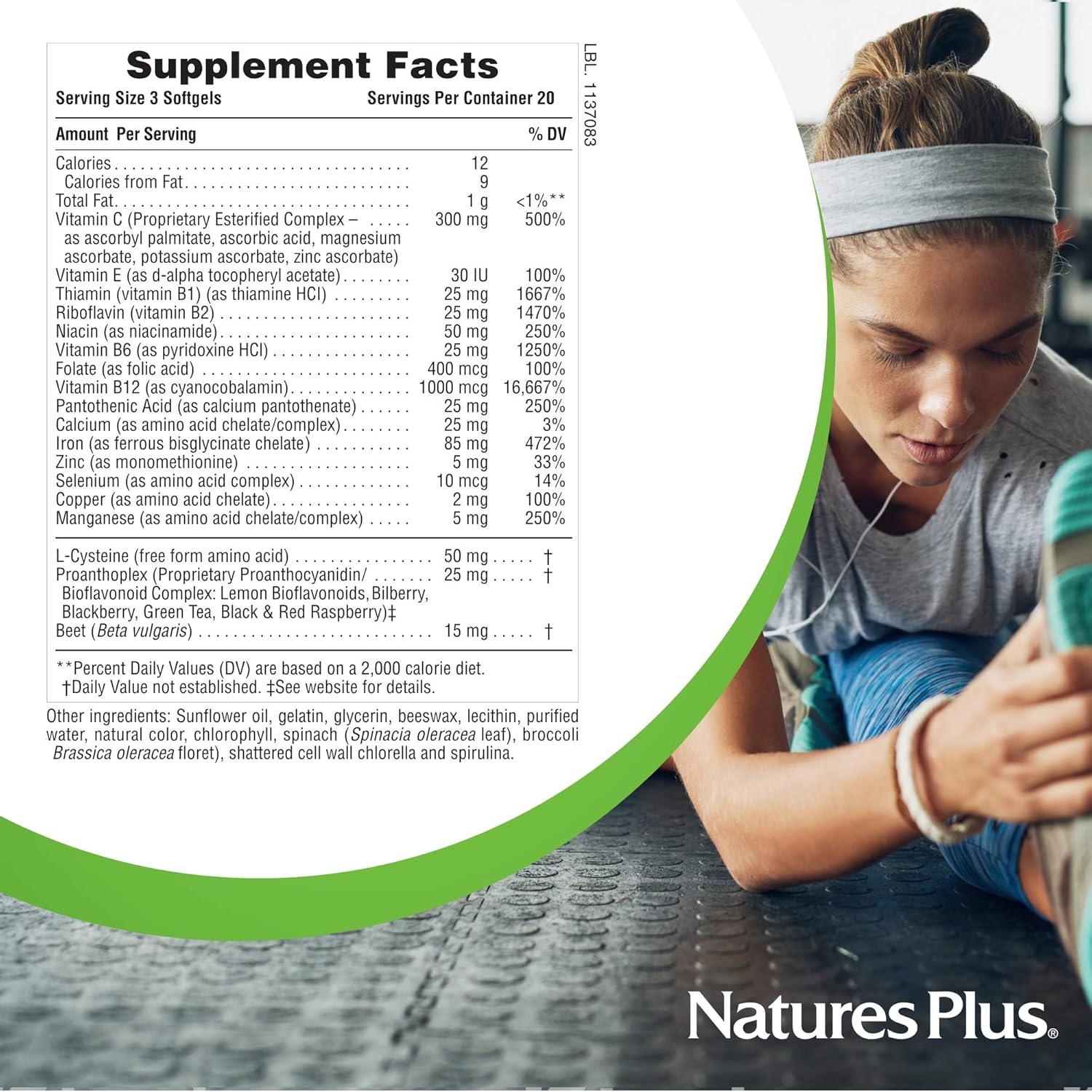 NaturesPlus Hema-Plex Softgels - 85 mg Elemental Iron,60 Count (Pack of 1) Softgels - Fast Acting Supplement For Total Blood Health - Gentle Formula - Gluten-Free - 20 Total Servings: Health & Personal Care