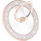 LIZIMANDU Magnetic Phone Holder for MagSafe Finger Phone Ring Stand Holder,Compatible with iPhone 15 Pro Max/Plus/14/13/12 Series/Other Smartphones(1-Rose Gold)