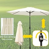 Vivo Technologies 2.7M Garden Parasol Round UV30+ Sun Shade Cream view 4