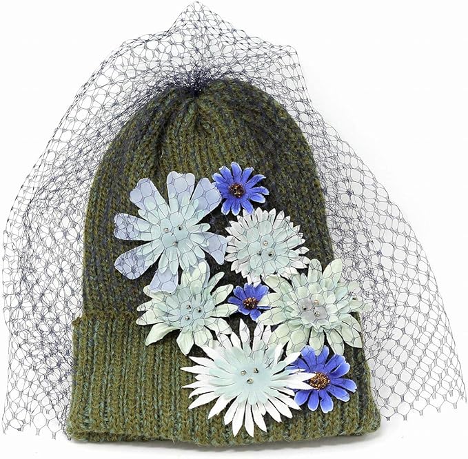 Amazon バライロノボウシ バラ色の帽子 ニット帽 花 花束 リボン チュール フルールニットキャップ 日本製 秋冬 フリーサイズ 約53 57cm ミリタリー ニット 通販