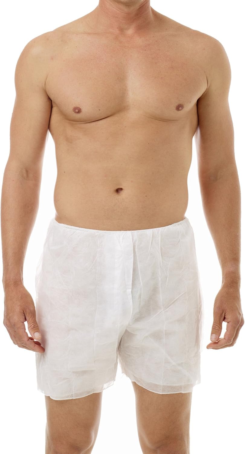 Underworks Disposable Mens Boxers White Sm6Pk Amazon.ca Clothing