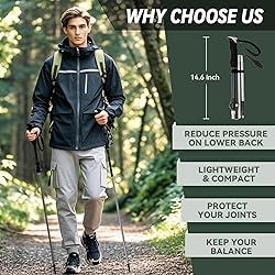 Trekking Poles Collapsible Hiking Poles - 2 Pack