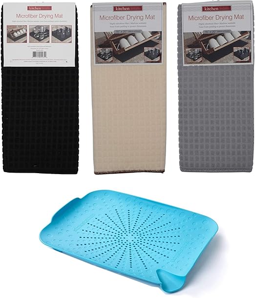 Buy Store2508 Microfiber Reversible Dish Drying Mat (Pack of 3) (38 *