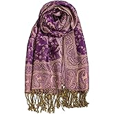 AUSEKALY Pashmina Feel Shawls Wraps for Women Rave Scarf Soft Silky Reversible Men Scarves