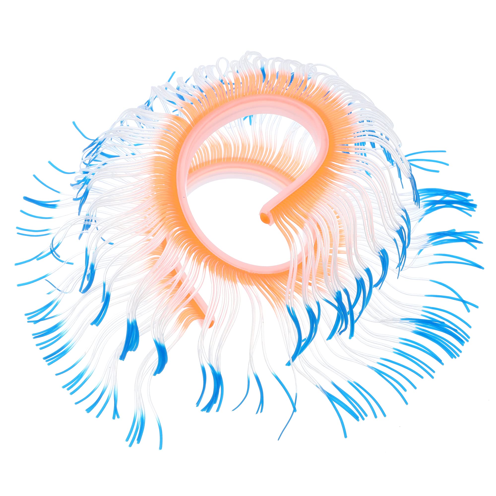 VOCOSTE Silicone Glowing Aquarium Changeable Anemone, for Fish Tank, Blue