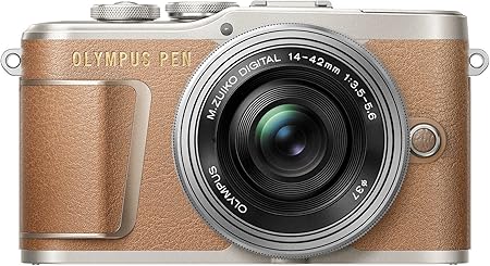 Amazon Co Jp Olympus ミラーレス一眼カメラ Pen E Pl9 レンズキット ブラウン パソコン 周辺機器