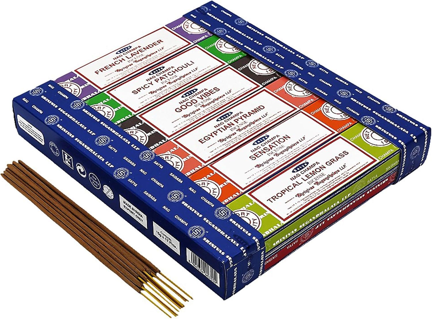 Satya Incense Sticks Variety Pack 15gm x 12 Pack, Natural Organic Hand rolled Incense Sticks Set - Image 4