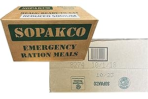 Case of 14 SOPAKCO MRE Reduced Sodium Emergency Ration Meals - Ready to Eat Factory Sealed and Banded 7020 01/22