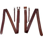 Jeereal Western Saddle Replacement Fender, Stirrup Leathers Pair with Hobble Straps, Stainless Steel Blevin Buckles