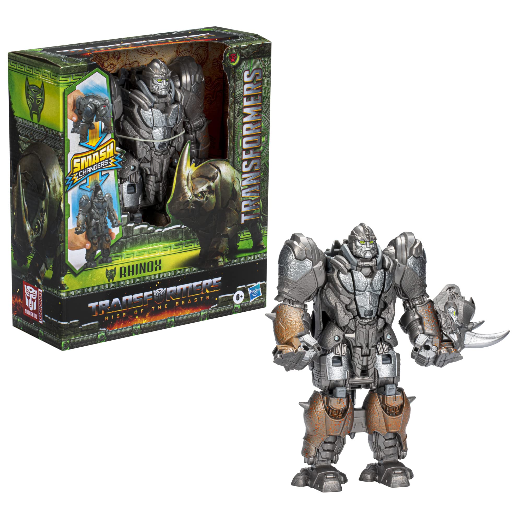 Transformers Toys Rise of The Beasts Movie, Smash Changer Rhinox Converting Action Figure for Ages 6 and up, 9-inch