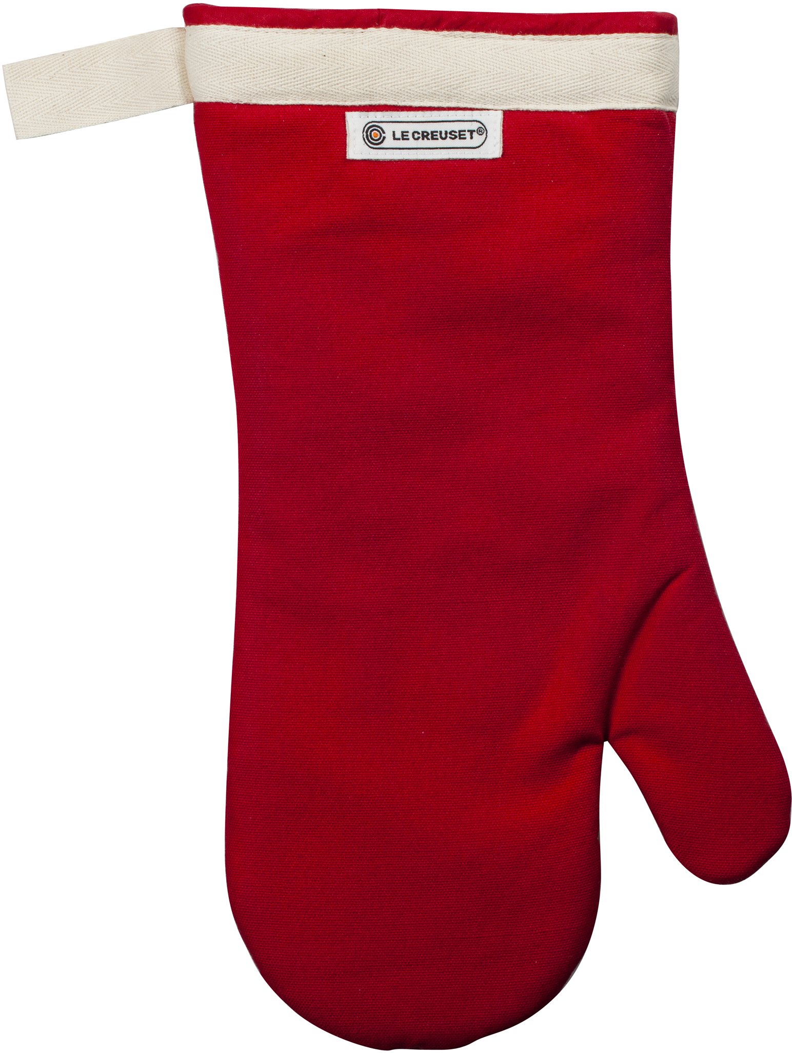 Le Creuset 4-Layered Textile Oven Mitt, Stain Resistant, Red, 95002300060000