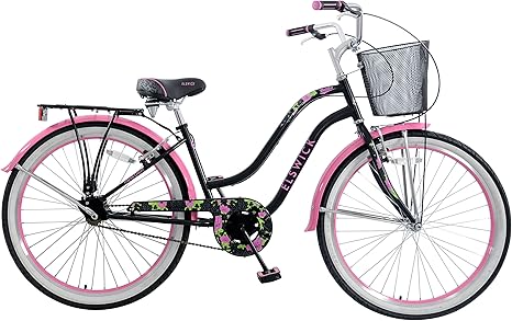 black and pink beach cruiser