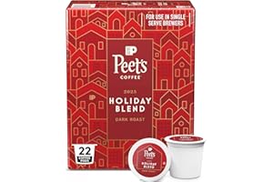 Peet's Coffee, Dark Roast Single Serve Coffee Pods - Holiday Blend 22 Count (1 Box of 22 Pods)