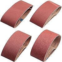 12 Pack 3x24 Inch Sanding Belts,3 Each of 40 80 120 240 Grits,High Performance Aluminum Oxide Sander Belts Grinder Knife Shar