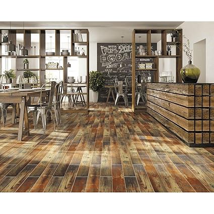 Metallic Pine Wood Effect Glazed 150x800mm Wall And Floor Tile