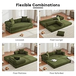 ZEIINPA Convertible Sleeper Sofa Bed with
