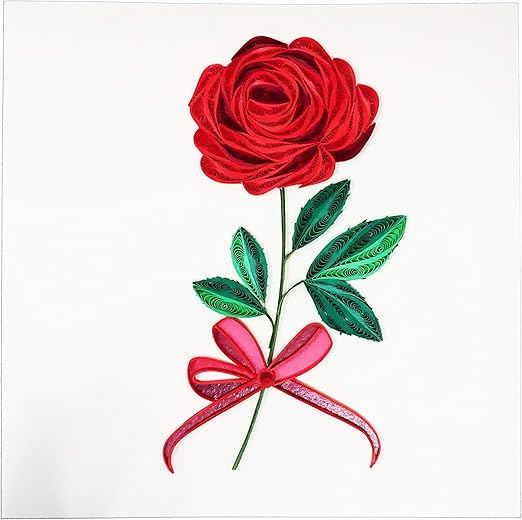 Amazon Com Quilling Card Love Rose Unique Paper Handmade