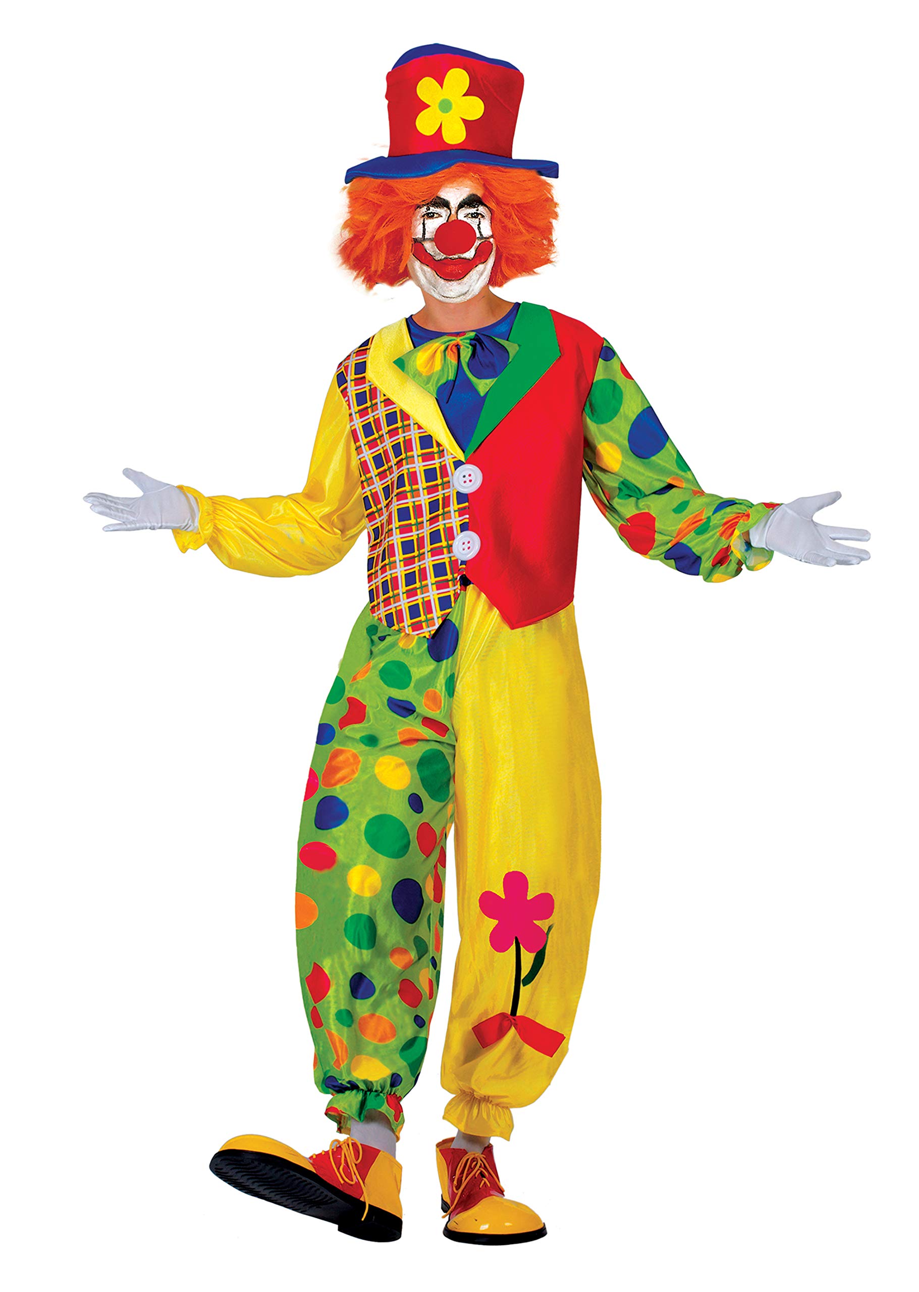 Ciao Hello Clown Adult Costume (Size M), Multicolour, Men