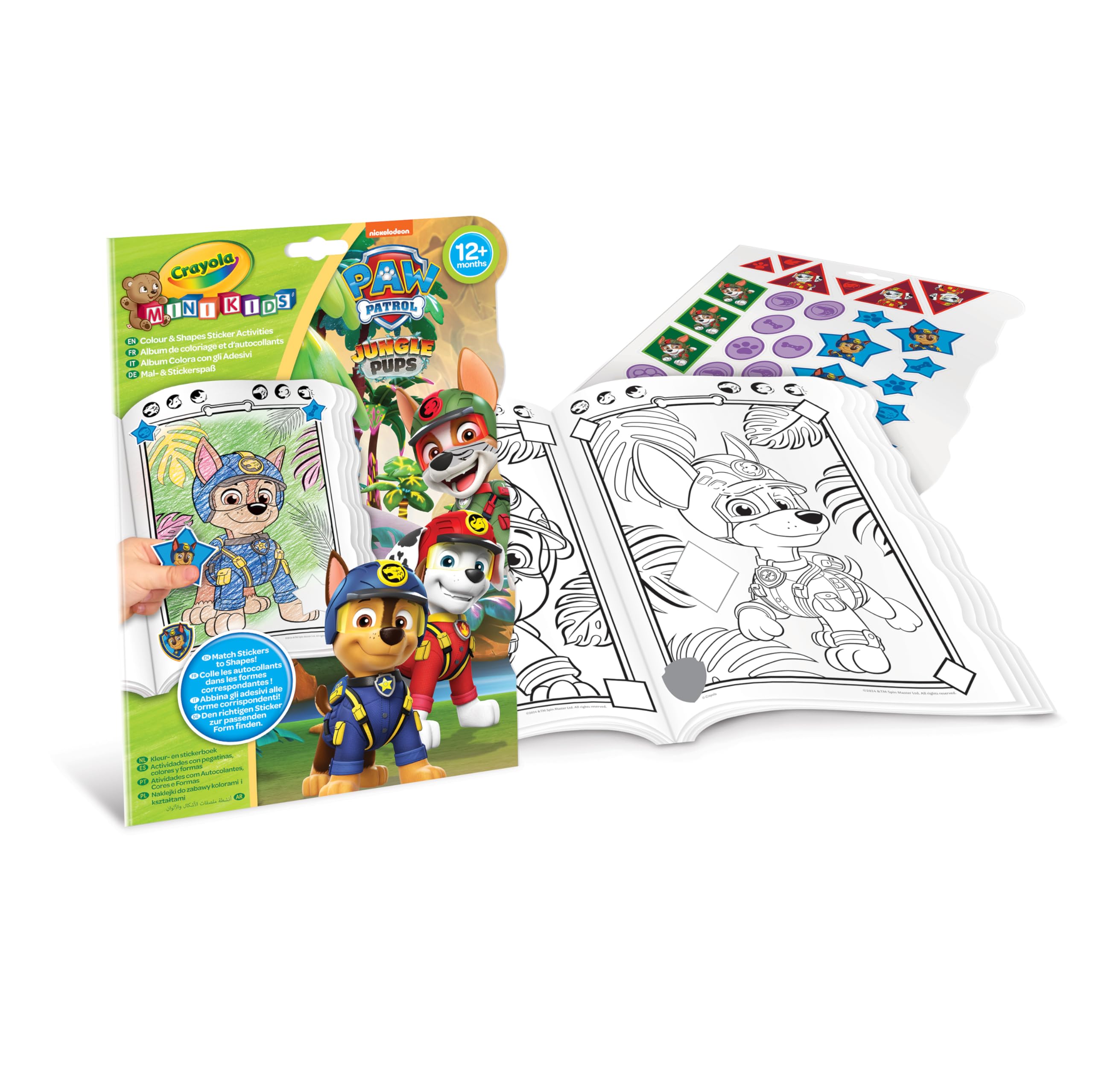 Vivid Imaginations Crayola mighty pups super paws Colour and Shapes Activity Book, multicolor, 81-1375-U-001