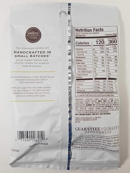 RUSSELL STOVER SUGAR FREE TOFFEE SQUARES 3OZ (PACK OF 3)