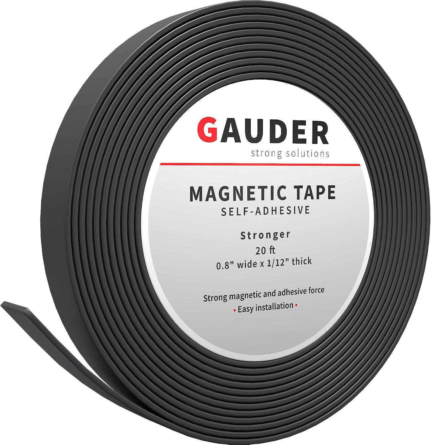 GAUDER Magnetic Tape Self-Adhesive Strong, Cuttable Magnet Strip with High Magnetic Strength