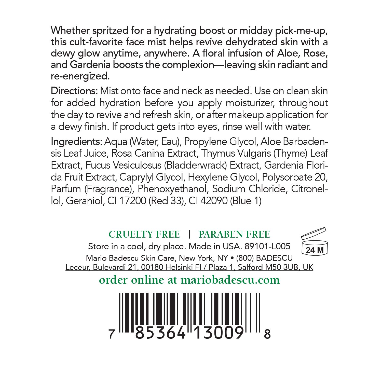 Mario Badescu Facial Spray with Aloe, Herbs & Rosewater, 4 Fl Oz (Pack of 2): Premium Beauty