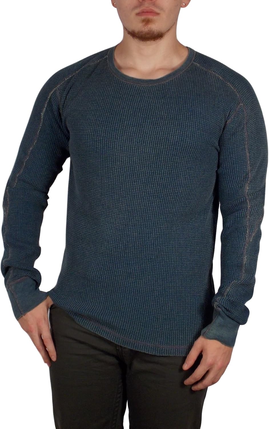 Amazon.com: Polo Ralph Lauren Indigo Blue Waffle-Knit Thermal Shirt Men's Size Large: Shoes