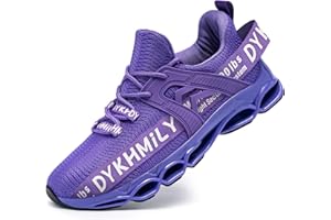 DYKHMILY Women's Safety Toe Sneakers Wide Lightweight Cushion Work Sneakers Slip Resistant Breathable Indestructible Tennis Shoe, D823