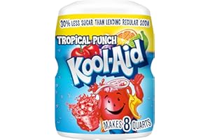 Kool-Aid Sugar Sweetened Tropical Punch Powdered Drink Mix, 19 oz. Canister