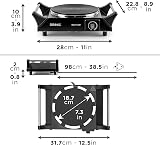 Duronic HP1 BK Hot Plate 1500W Stainless Steel Table Top Hob with Handles view 3