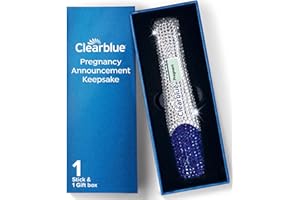 Clearblue Bedazzled Pregnancy Announcement Keepsake Stick 1ct; Unique and Memorable Reminder for Sharing Special Moments on Social Media