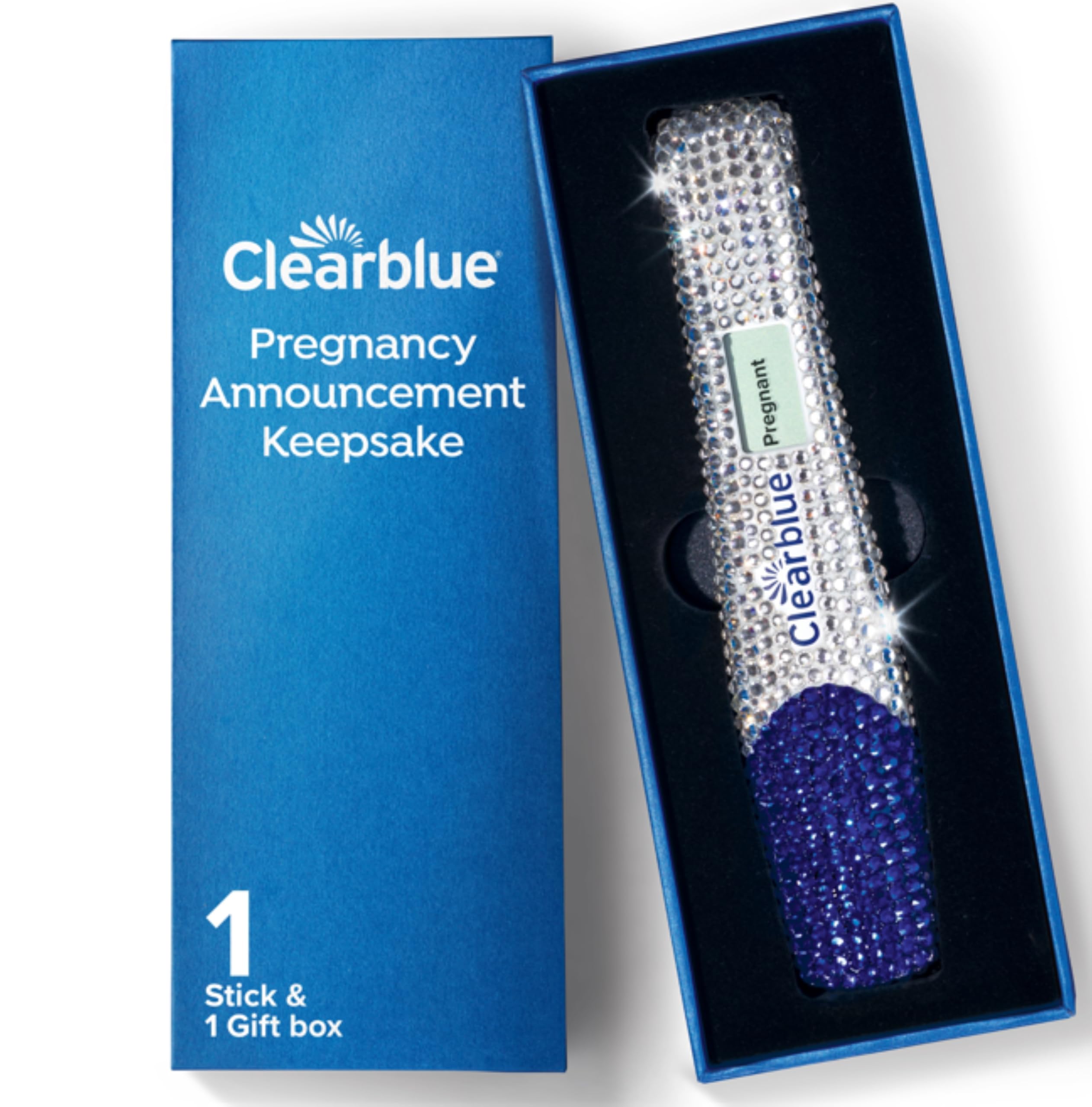 Photo 1 of Clearblue Bedazzled Pregnancy Announcement Keepsake Stick 1ct; Unique and Memorable Reminder for Sharing Special Moments on Social Media