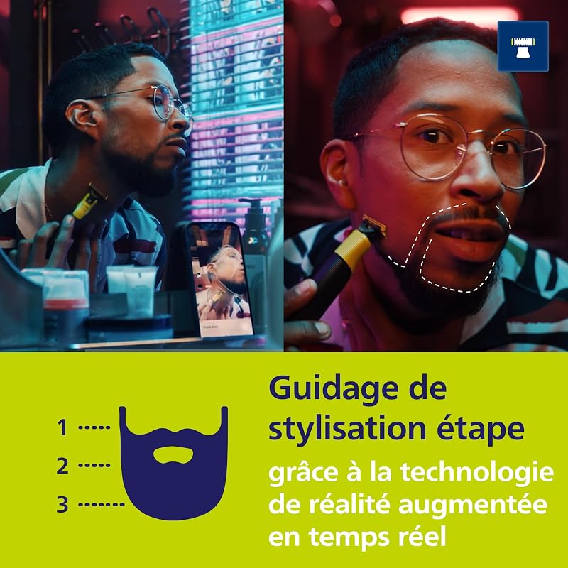 OneBlade 360 avec connectivité Authentique Visage + Corps, Rasoir électrique, Tondeuse à Barbe, Technologie de Lame 360, 1 Lame 360, 1 Sabot réglable 5 en 1, 1 kit Corps, QP4631/65