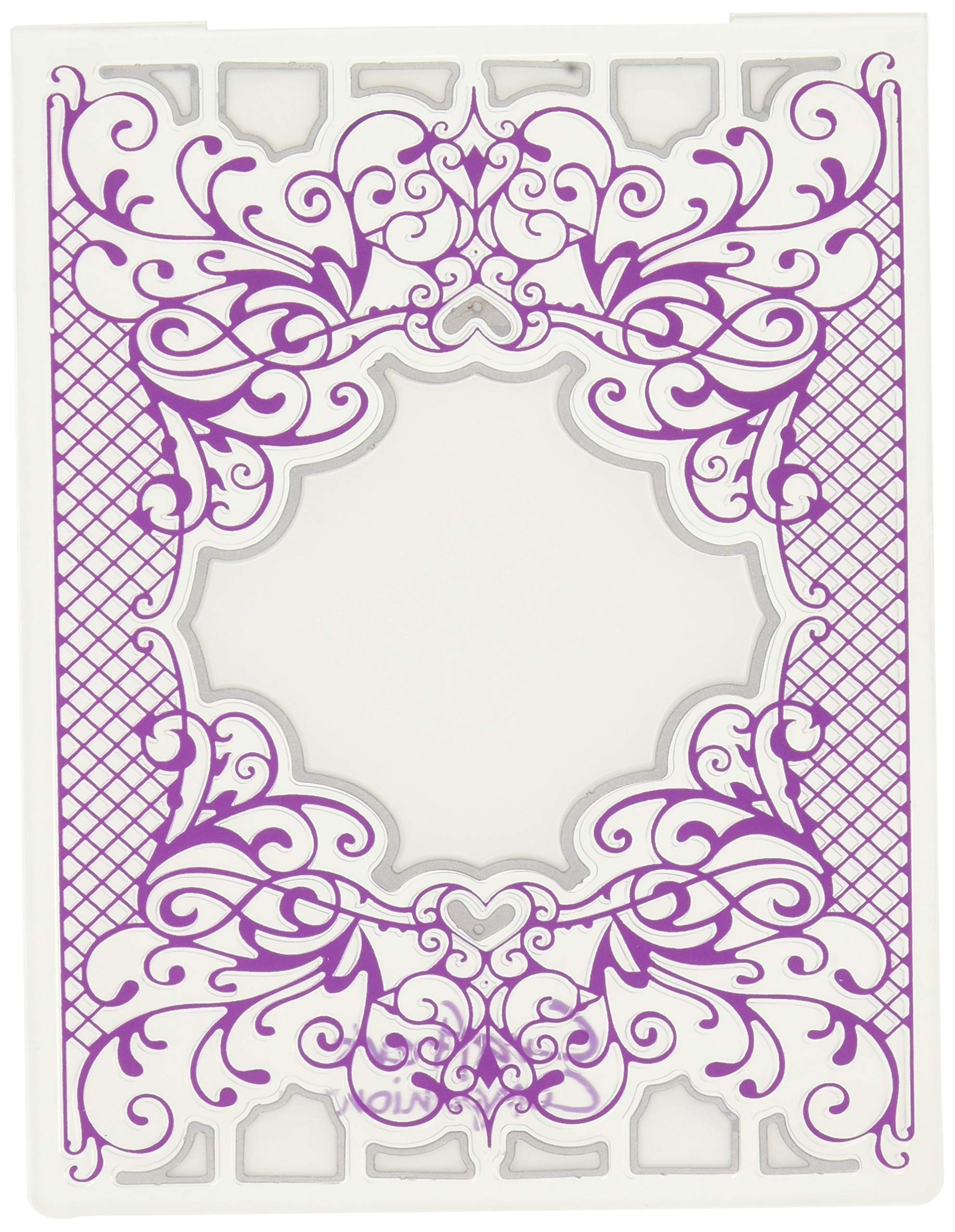 Die'sire Embossing Folder With Die, Clear/Silver