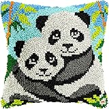 veirousa Couple Panda Latch Hook Kits for Adults