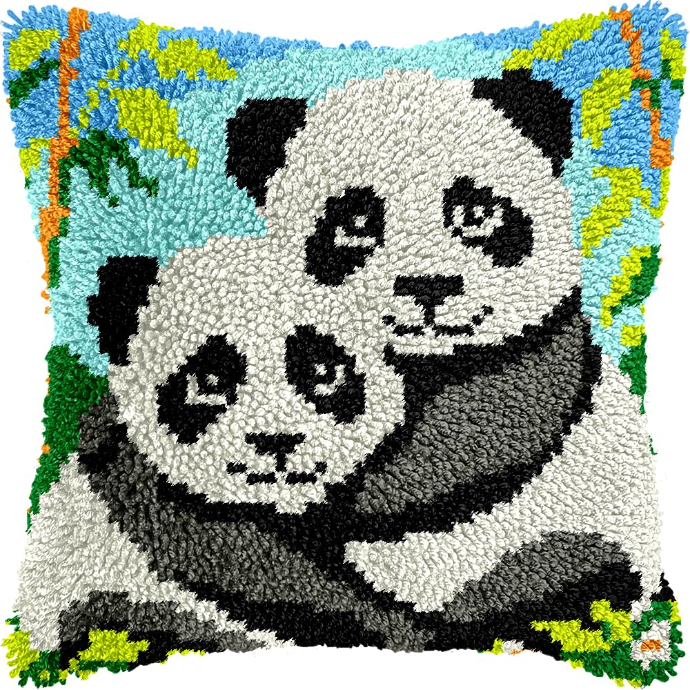 veirousa Couple Panda Latch Hook Kits for Adults