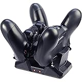AmazonBasics Controller Charging Station for PlayStation 4 DualShock 4 Controllers - 4 Foot Cable, Black