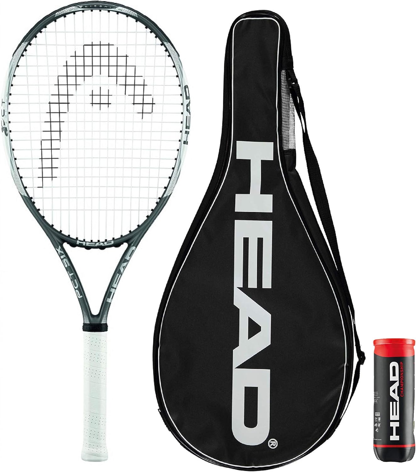 HEAD PCT SIX Tennis Racket + 3 Championship Tennis Balls Amazon.co.uk