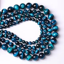 Blue Tiger Eye Gemstone Loose Beads Natural Round