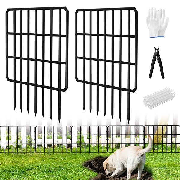 28 PANELS NO DIG FENCE, ANIMAL BARRIER FENCING,...