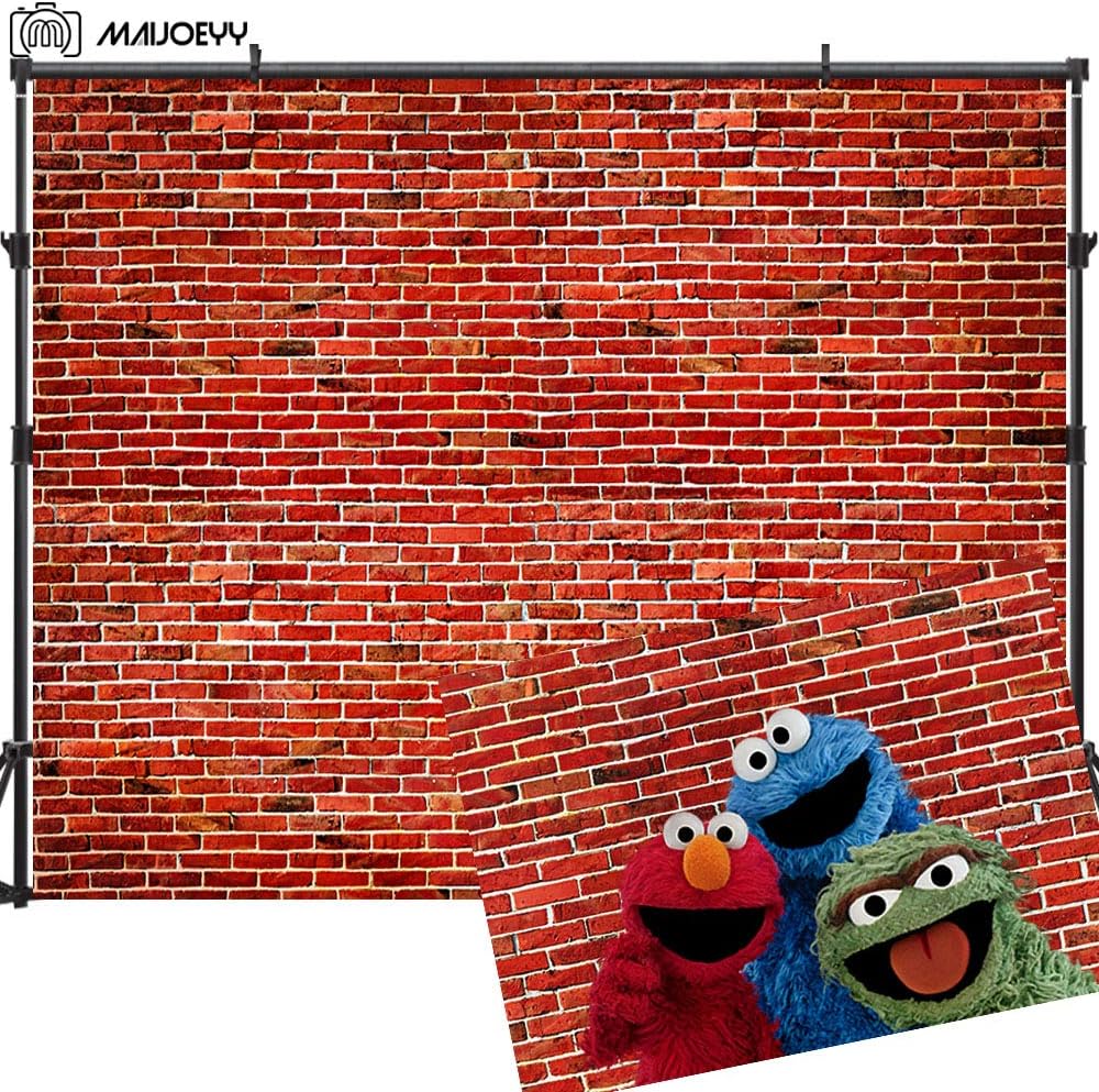 Maijoeyy 7x5ft Red Brick Photography Backdrop Square Brick Wall Photo Booth Backdrop for Photography Decoration