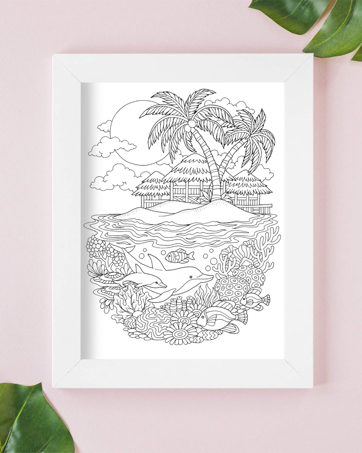 ColorIt Colorful Tropical Scenes Adult Coloring Book, 50 Single-Sided Designs, Thick Smooth Paper, Lay Flat Hardback Covers - Image 4